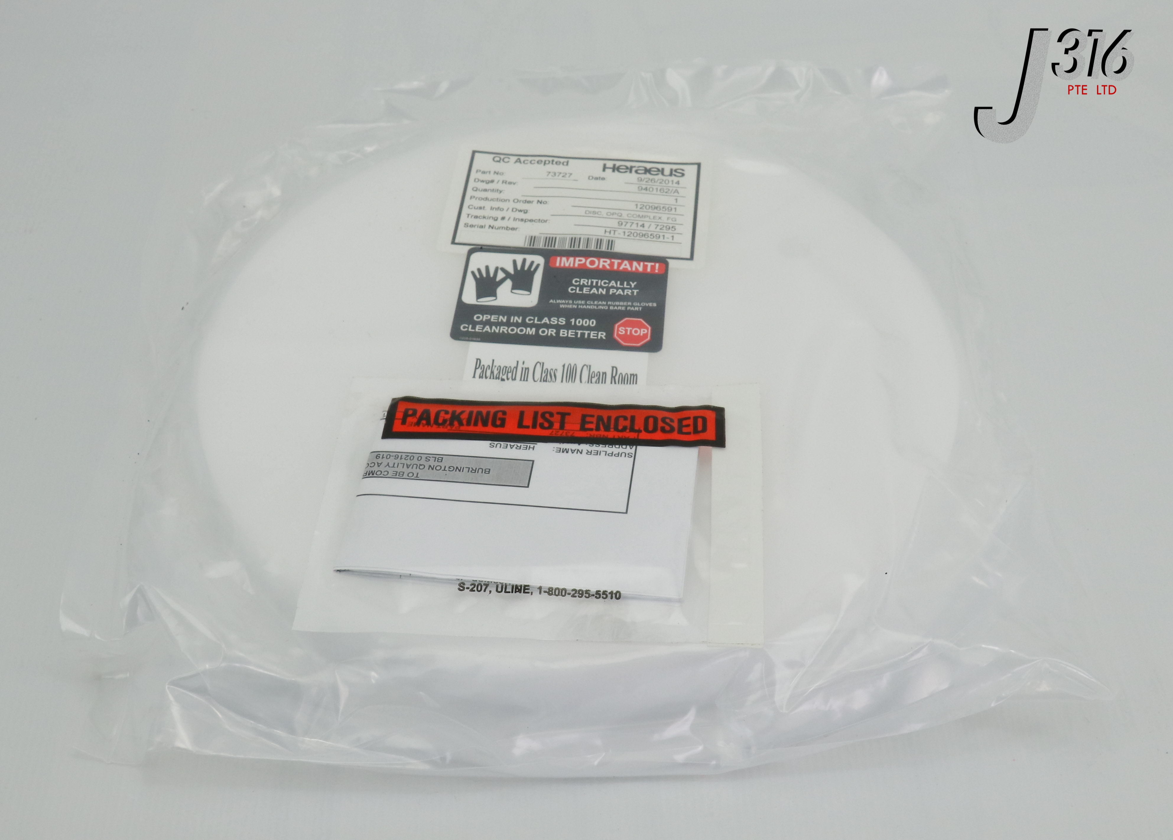 3点オーダーC 21209 HERAEUS PLUG, BASE, DISC, OPQ, COMPLEX FG (NEW) 73727 | eBay